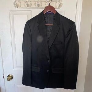 Classic Black Men's Blazer with pants and waist Coat